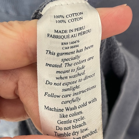 Faherty Long Sleeve Beach Crew Neck Sweatshirt Medium Mens Blue Fade casual. 23 - Picture 8 of 9